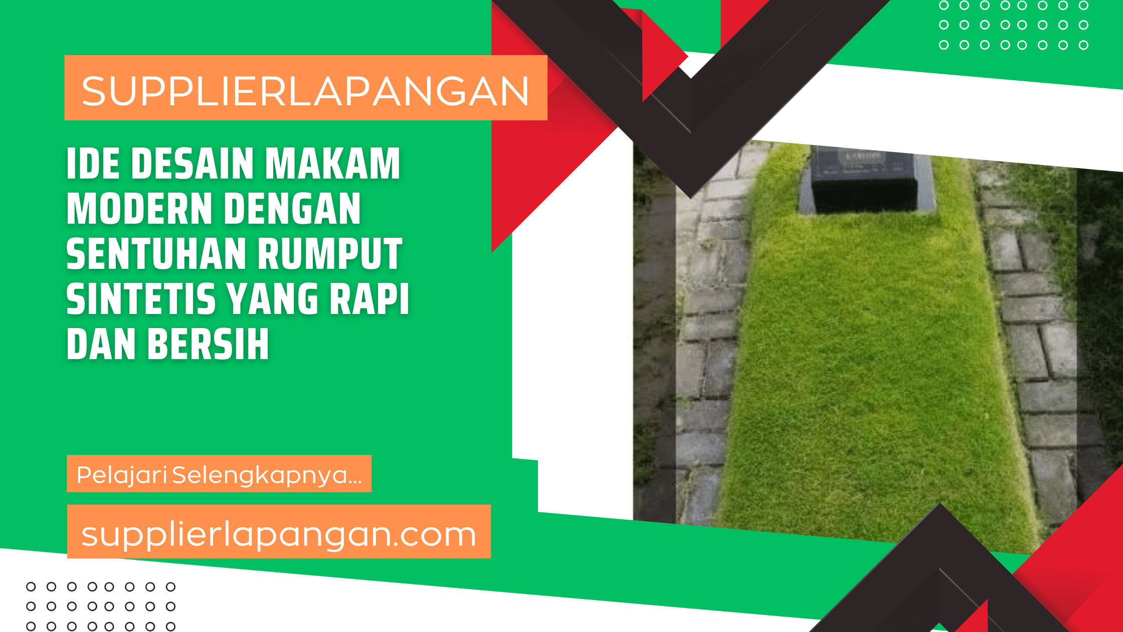Ide Desain Makam Modern dengan Sentuhan Rumput Sintetis yang Rapi dan Bersih