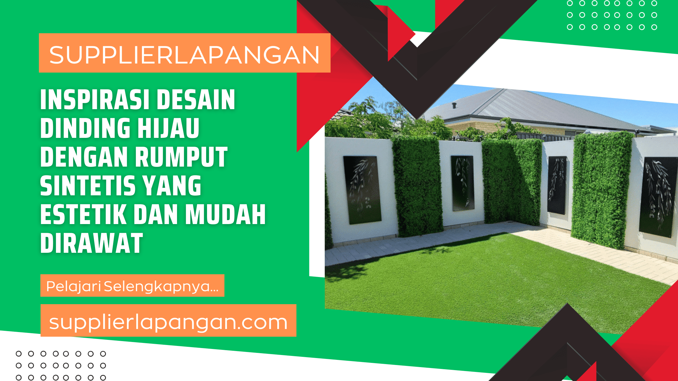 Inspirasi Desain Dinding Hijau dengan Rumput Sintetis yang Estetik dan Mudah Dirawat
