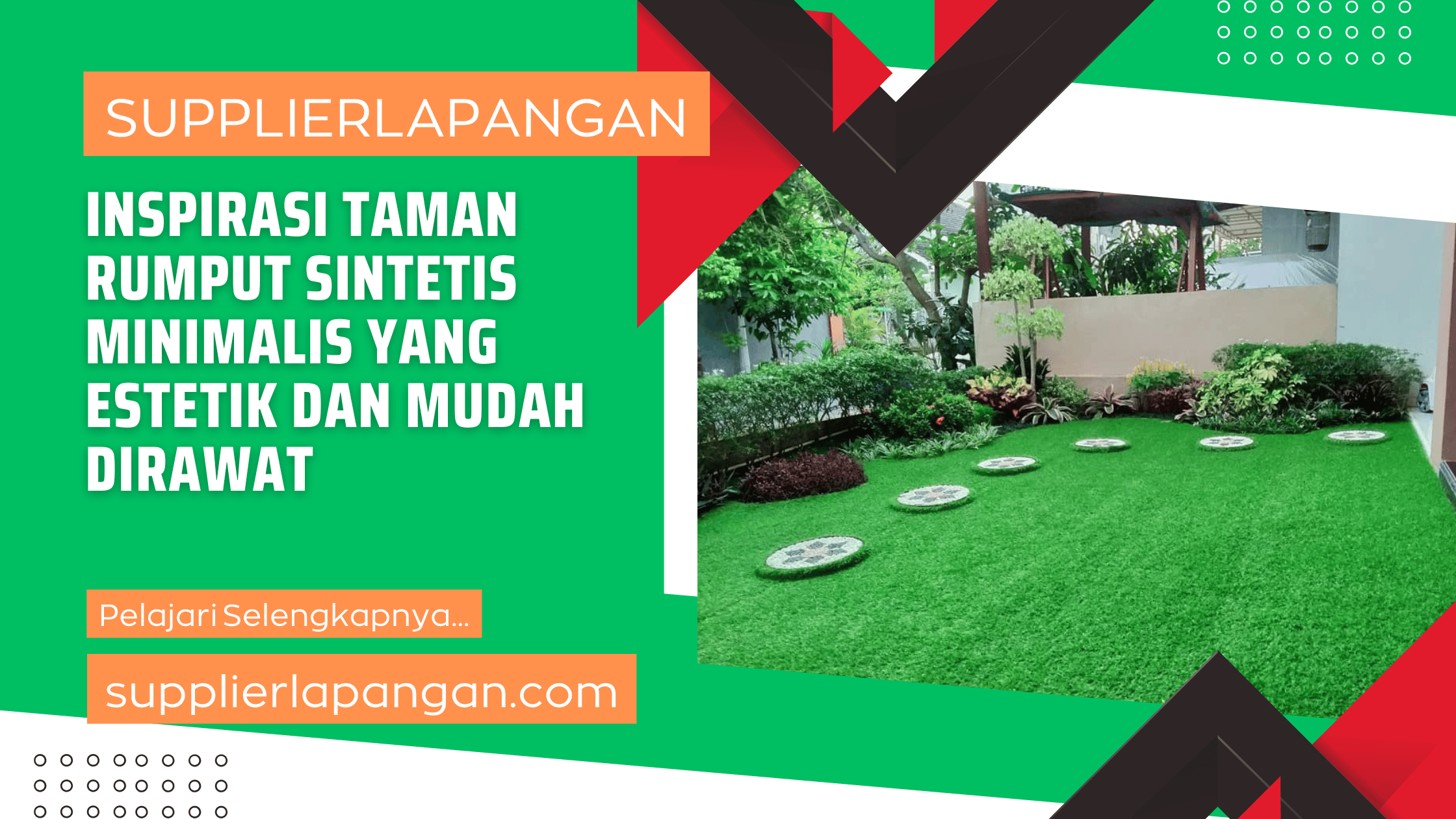 Inspirasi Taman Rumput Sintetis Minimalis yang Estetik dan Mudah Dirawat